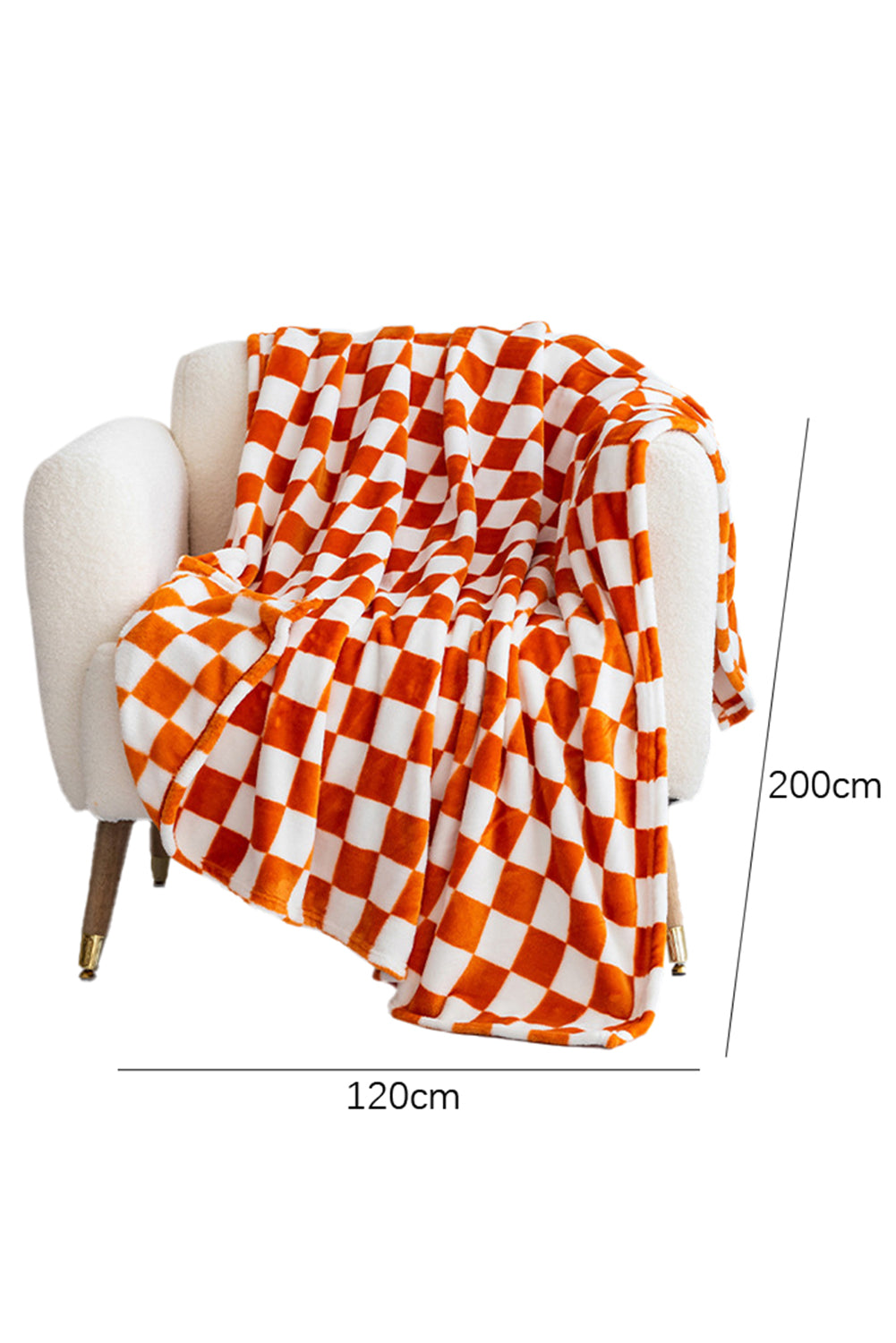 Yellow Checkerboard Printed Soft Throw Blanket